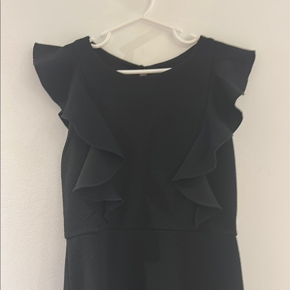 Zunie Black Ruffled Fit and Flare Cocktail Dress - Picture 2 of 6